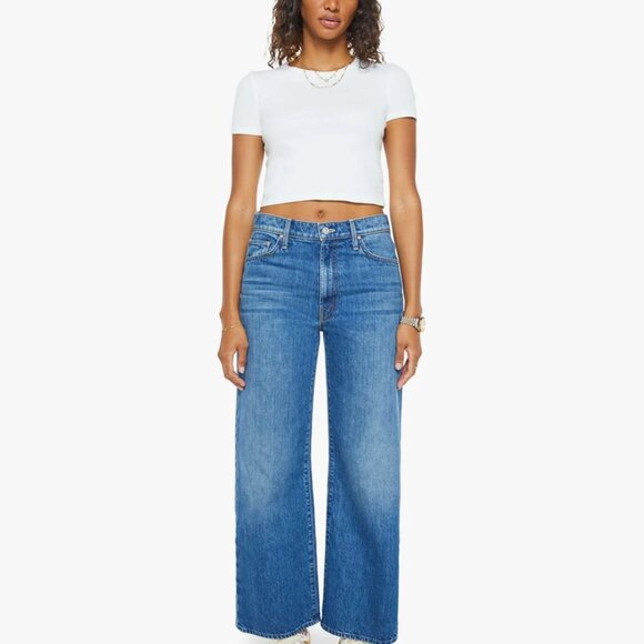 MOTHER DENIM DODGER ANKLE GREEN THUMB CHERRIES - Picture 4 of 4